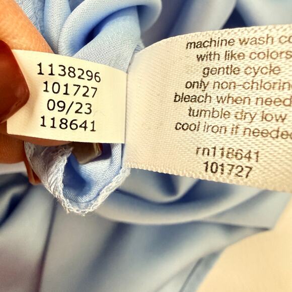 Lane Bryant Easy Collared Button-Down Shirt Blue Relaxed Casual Top Size 26/28 - Picture 8 of 8